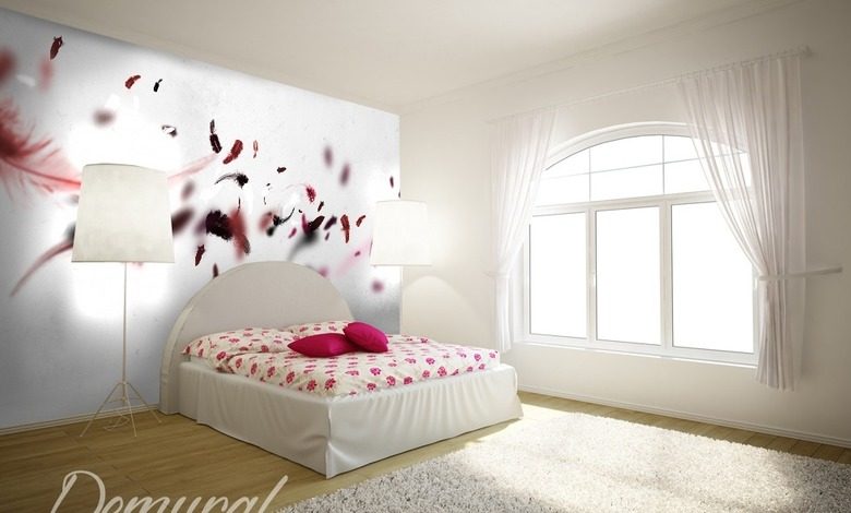 une couette rose papier peint pour le chambres a coucher papiers peints demural