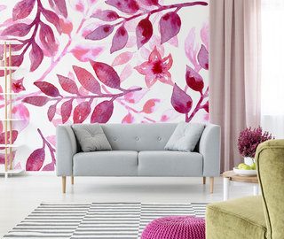 plaisir energique avec les plantes papier peint pour le salon papiers peints demural