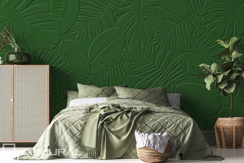 Jungle en relief Papier peint pour le chambres à coucher Papiers peints Demural
