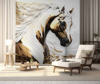 un cheval a la criniere fluide papiers peints animaux papiers peints demural