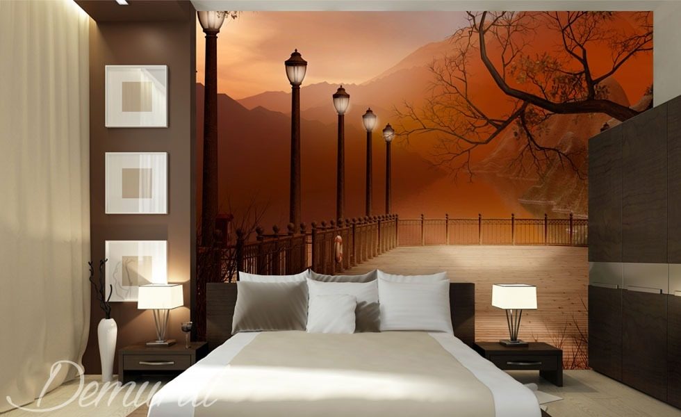 Chambre à coucher avec vue Papier peint pour le chambres à coucher Papiers peints Demural