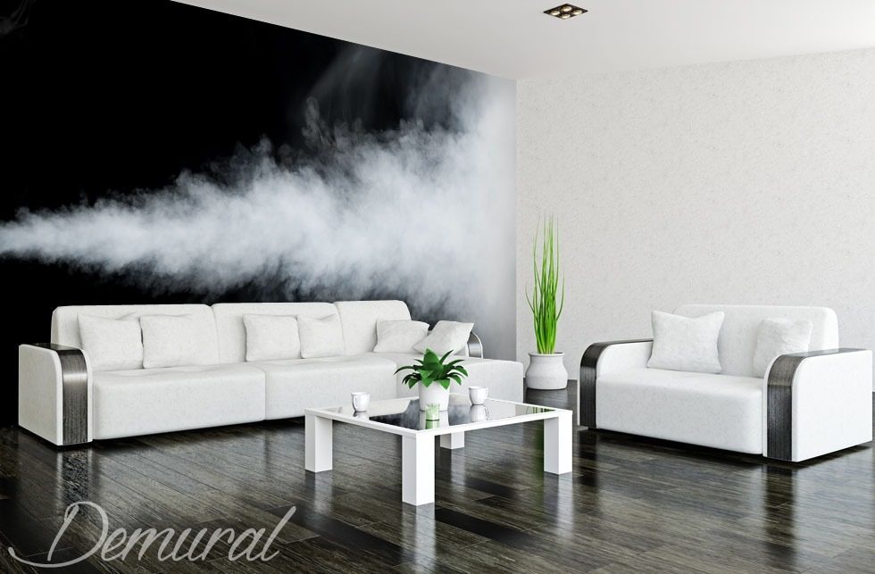 Fumés élégemment Papiers peints noir et blanc Papiers peints Demural